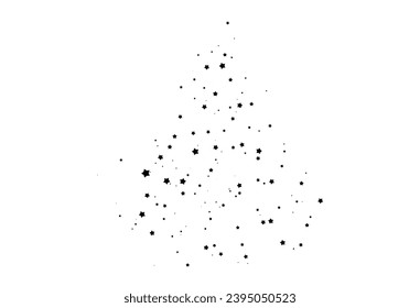 Shooting Star Black.
Shooting star with an elegant star trail on a white background. Festive star sprinkles, powder. Vector png.