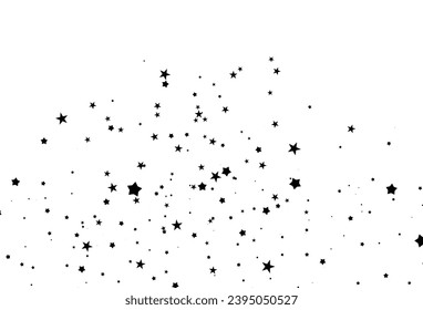 Disparando a Star Black.
Estrella fugaz con un elegante rastro estrella en un fondo blanco. Estrellas festivas rocian polvo. Vector png.