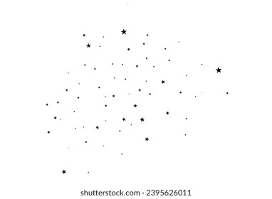 Shooting Star Black.
Shooting star with an elegant star trail on a white background. Festive star sprinkles, powder. Vector png.