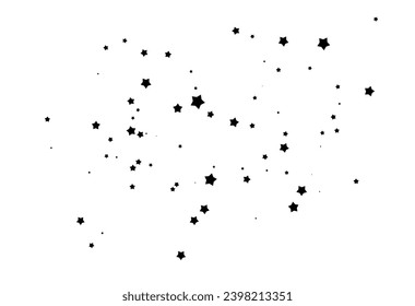 Shooting Star Black.
Shooting star with an elegant star trail on a white background. Festive star sprinkles, powder. Vector png.