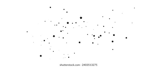 Disparando a Star Black.
Estrella fugaz con un elegante rastro estrella en un fondo blanco. Estrellas festivas rocian polvo. Vector png.