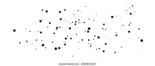 Shooting Star Black.
Shooting star with an elegant star trail on a white background. Festive star sprinkles, powder. Vector png.