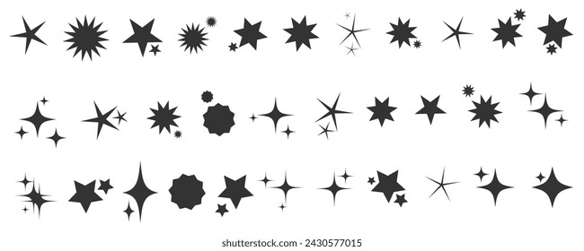 Shooting Star Black.
Shooting star with an elegant star trail on a white background. Festive star sprinkles, powder. Vector png.