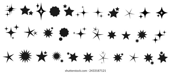 Shooting Star Black.
Shooting star with an elegant star trail on a white background. Festive star sprinkles, powder. Vector png.