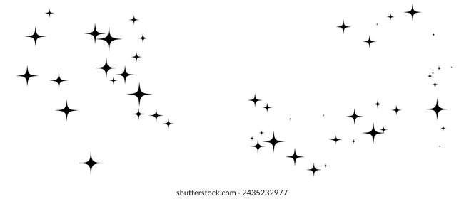 Shooting Star Black.
Shooting star with an elegant star trail on a white background. Festive star sprinkles, powder. Vector png.