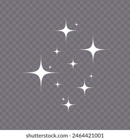 Shooting Star Black. Shooting star with an elegant star trail isolated on transparent background. Festive star sprinkles, powder. Vector png. EPS 10