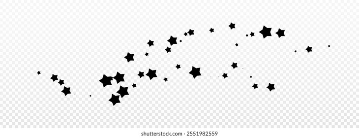 Atirando em Star Black.
Estrela cadente com uma elegante trilha estelar em um fundo branco. Estrela festiva polvilhada, pó. Png vetorial.