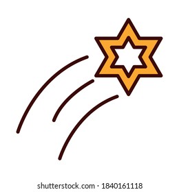 Aufnahme von Sternen mit hellem Dekor, Vektorgrafik-Füllsymbol