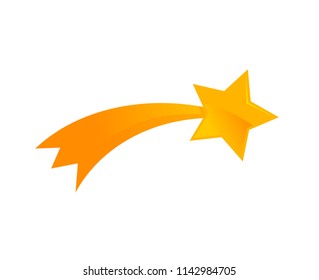 Shooting star comet space vector illustration.