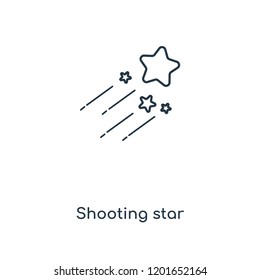 Shooting star concept line icon. Linear Shooting star concept outline symbol design. This simple element illustration can be used for web and mobile UI/UX.
