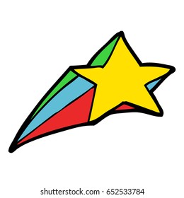 caricatura decorativa de estrella de tiro