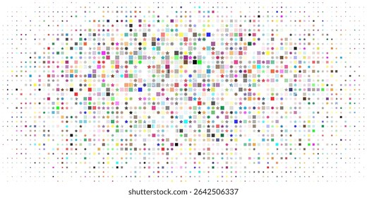 
Shooting star with an elegant star trail on a white background. Festive star sprinkles, powder. Vector illustration
