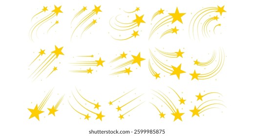 Shooting Star Flat Icon Collection