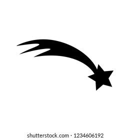 Shooting star. Flat web icon or sign isolated on background. Collection modern trend concept design style vector illustration symbol