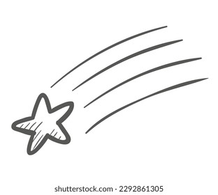Estrella de tiro. Ilustración vectorial dibujada por mano