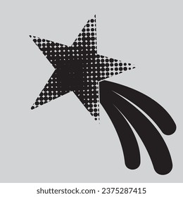 Shooting Star Icon. Abstrakter Falling Star Vektor. Sternsymbol. Himmel, Weihnachten, Lieblings- und Nachtsymbol.
