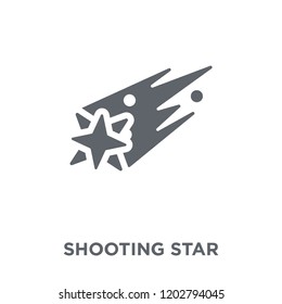 Shooting star icon. Shooting star design concept from Astronomy collection. Simple element vector illustration on white background.