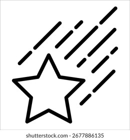Shooting Star Icon Element For Design