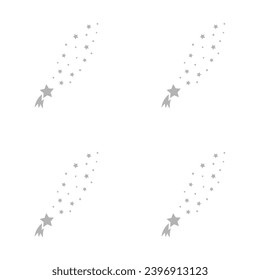 shooting star icon on a white background, vector illustration