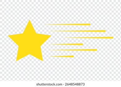 shooting star icon on white background. flat style. shooting star sign for your web site design, logo, app, UI. star symbol. star logo.