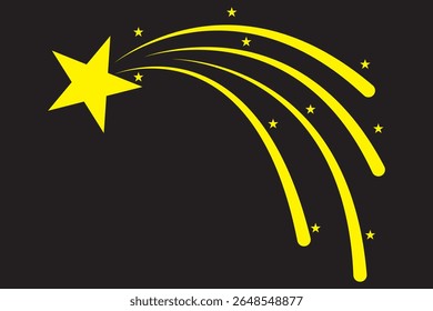 shooting star icon on white background. flat style. shooting star sign for your web site design, logo, app, UI. star symbol. star logo.