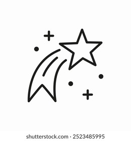 shooting star icon sign vector