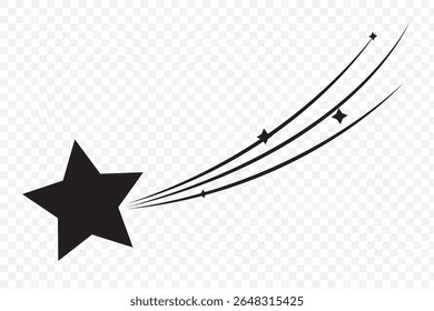 Shooting Star Icon . shooting star Solid icon . 