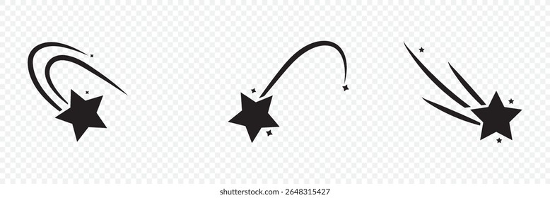 Shooting Star Icon . shooting star Solid icon . 