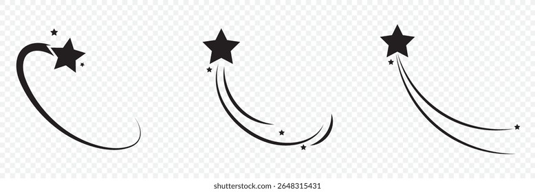 Shooting Star Icon . shooting star Solid icon . 