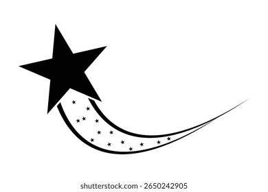 shooting star icon, stars and stripes icon. vector illustration.