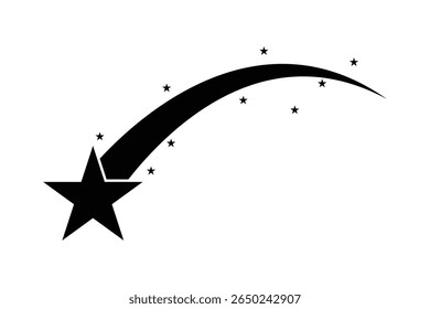 shooting star icon, stars and stripes icon. vector illustration.