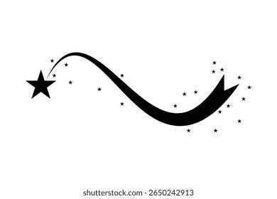 shooting star icon, stars and stripes icon. vector illustration.