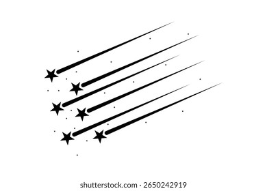 shooting star icon, stars and stripes icon. vector illustration.
