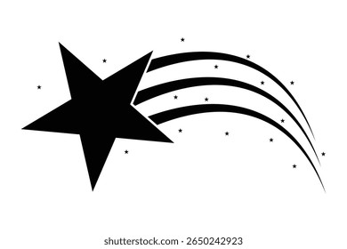 shooting star icon, stars and stripes icon. vector illustration.