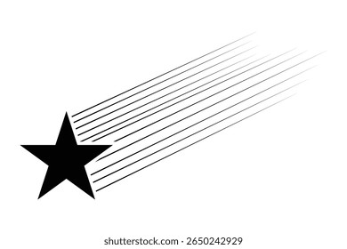 shooting star icon, stars and stripes icon. vector illustration.