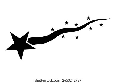 shooting star icon, stars and stripes icon. vector illustration.