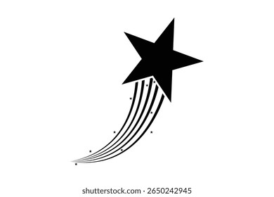 shooting star icon, stars and stripes icon. vector illustration.