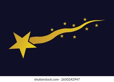 shooting star icon, stars and stripes icon. vector illustration.