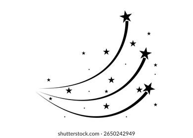 shooting star icon, stars and stripes icon. vector illustration.
