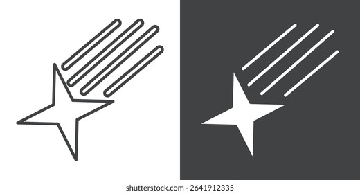 shooting star icon symbol illustration logo