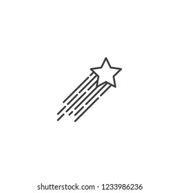 Shooting star icon vector