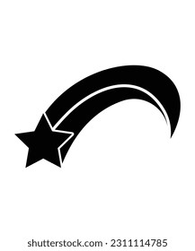 shooting star icon, vector best flat icon.