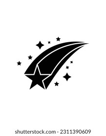 shooting star icon, vector best flat icon.