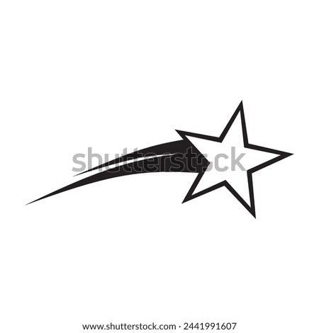 shooting star icon vector design. shooting star illustration vector design