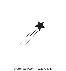 Shooting star icon. Vector illustration.