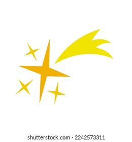 shooting star icon, vector illustration