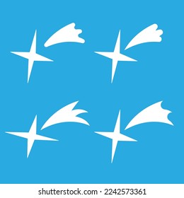 shooting star icon, vector illustration