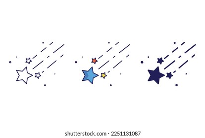 Shooting star icon vector illustration