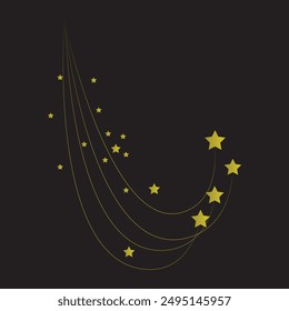 shooting star icon vector illustration. shooting star and Falling star icon on white background.