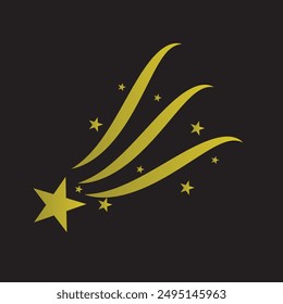 shooting star icon vector illustration. shooting star and Falling star icon on white background.